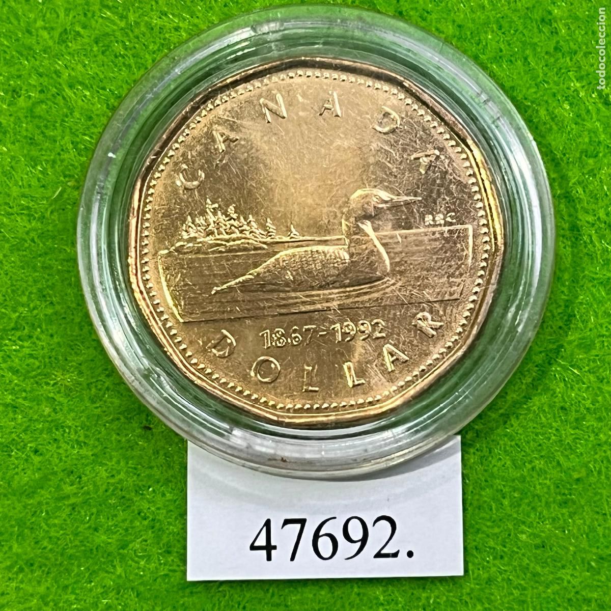 Monedas antiguas de Am&eacute;rica: Canad&aacute; 1 d&oacute;lar 1992 , 125 aniversario 1867 1992