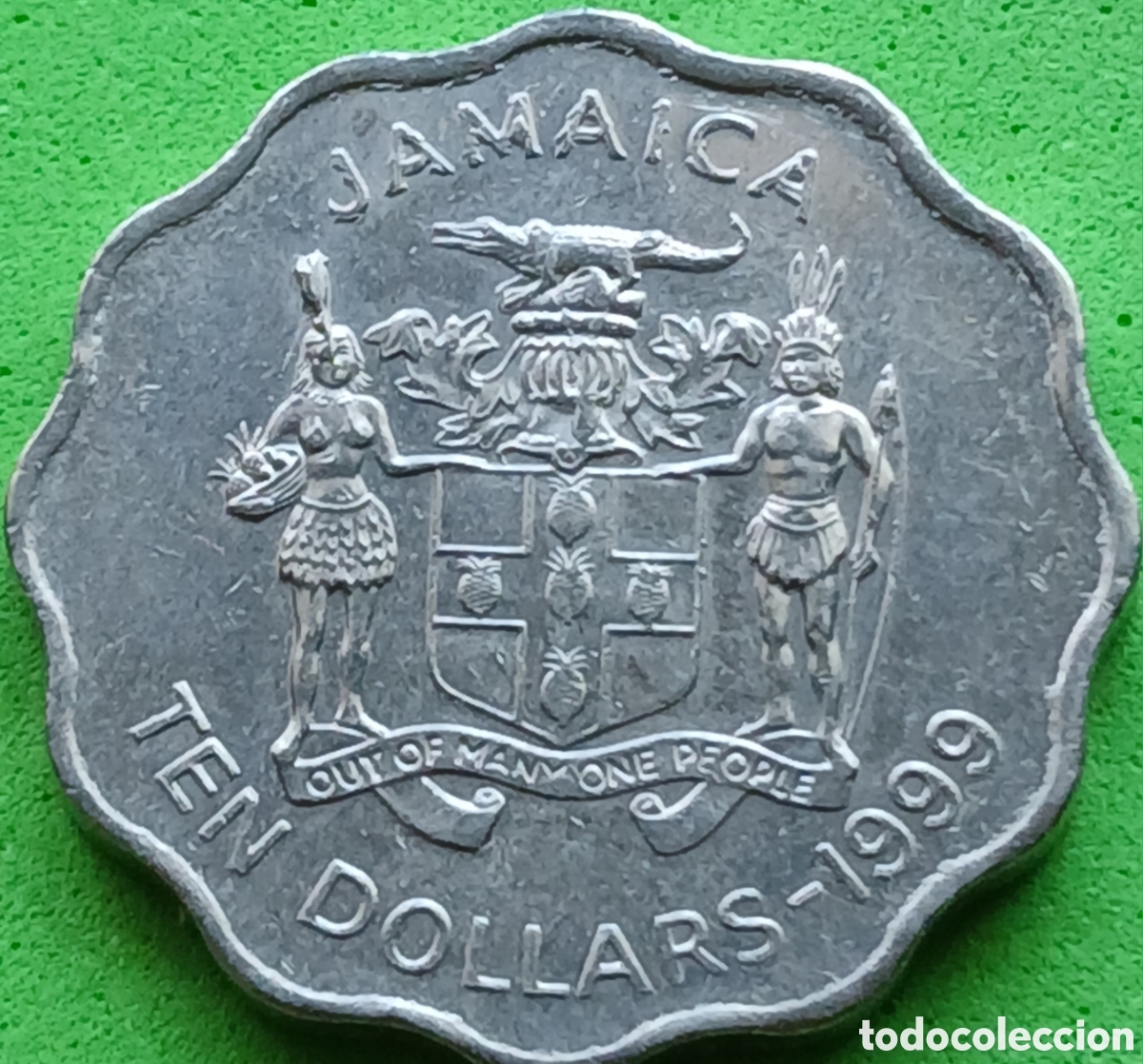 Monedas antiguas de Am&eacute;rica: Jamaica ten dollars 1999 km#181