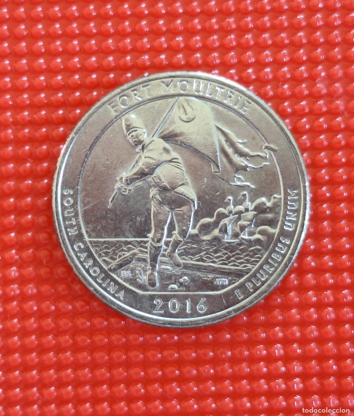 Monedas antiguas de Am&eacute;rica: MONEDA EEUU. USA ESTADOS UNIDOS. QUARTER. A&ntilde;o 2016. P. FUERTE MOULTRIE, Carolina del Sur