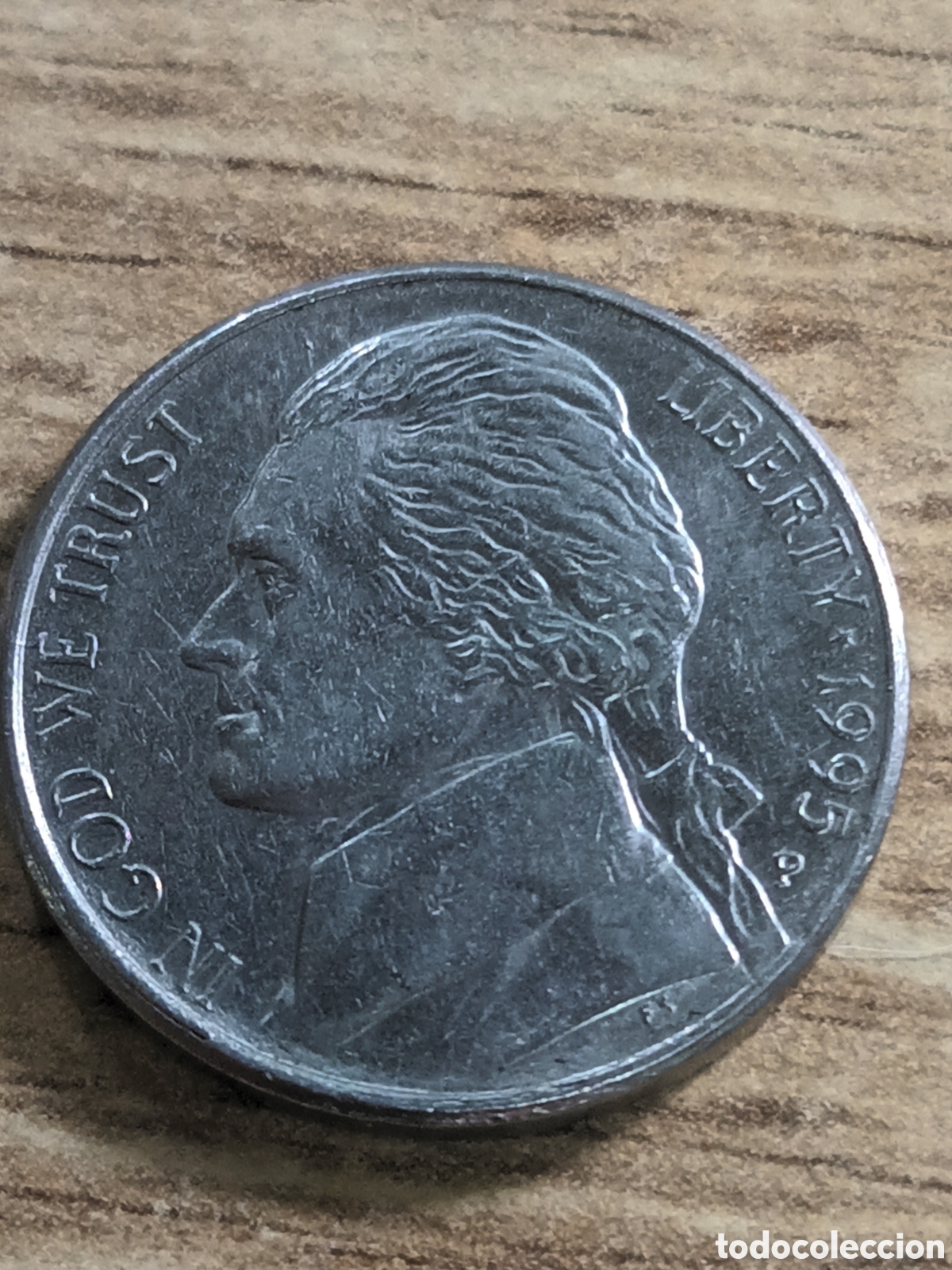 Monedas antiguas de Am&eacute;rica: MONEDA DE 5 CENTAVOS DE ESTADOS UNIDOS A&Ntilde;O 1995