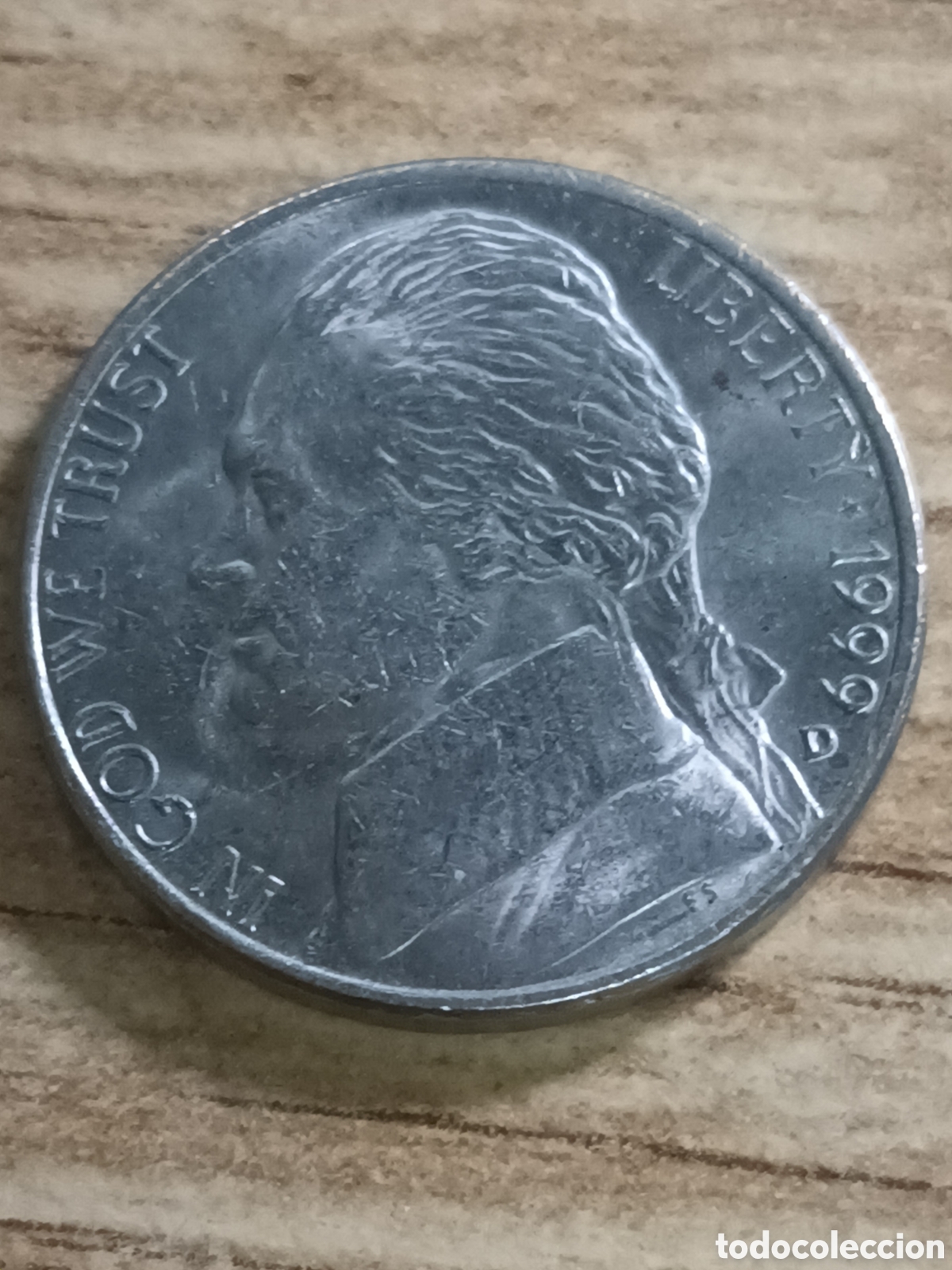 Monedas antiguas de Am&eacute;rica: MONEDA DE 5 CENTAVOS DE ESTADOS UNIDOS A&Ntilde;O 1999