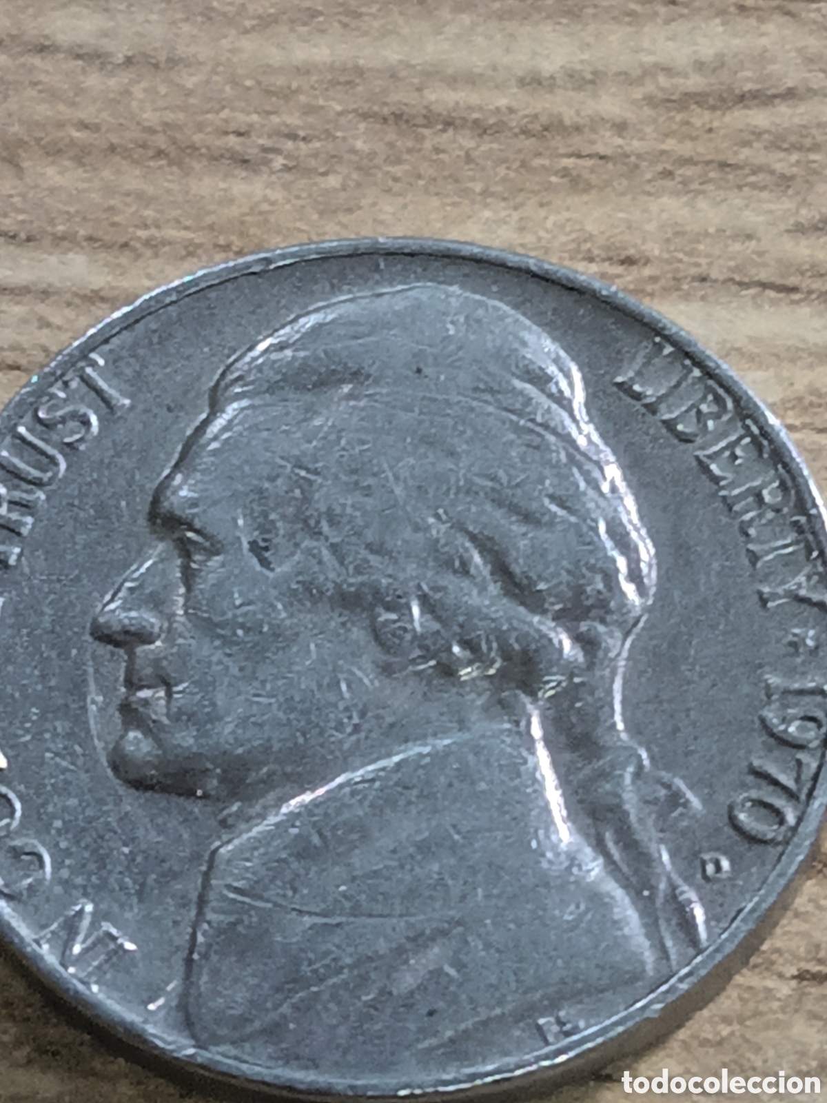 Monedas antiguas de Am&eacute;rica: MONEDA DE 5 CENTAVOS DE ESTADOS UNIDOS A&Ntilde;O 1970