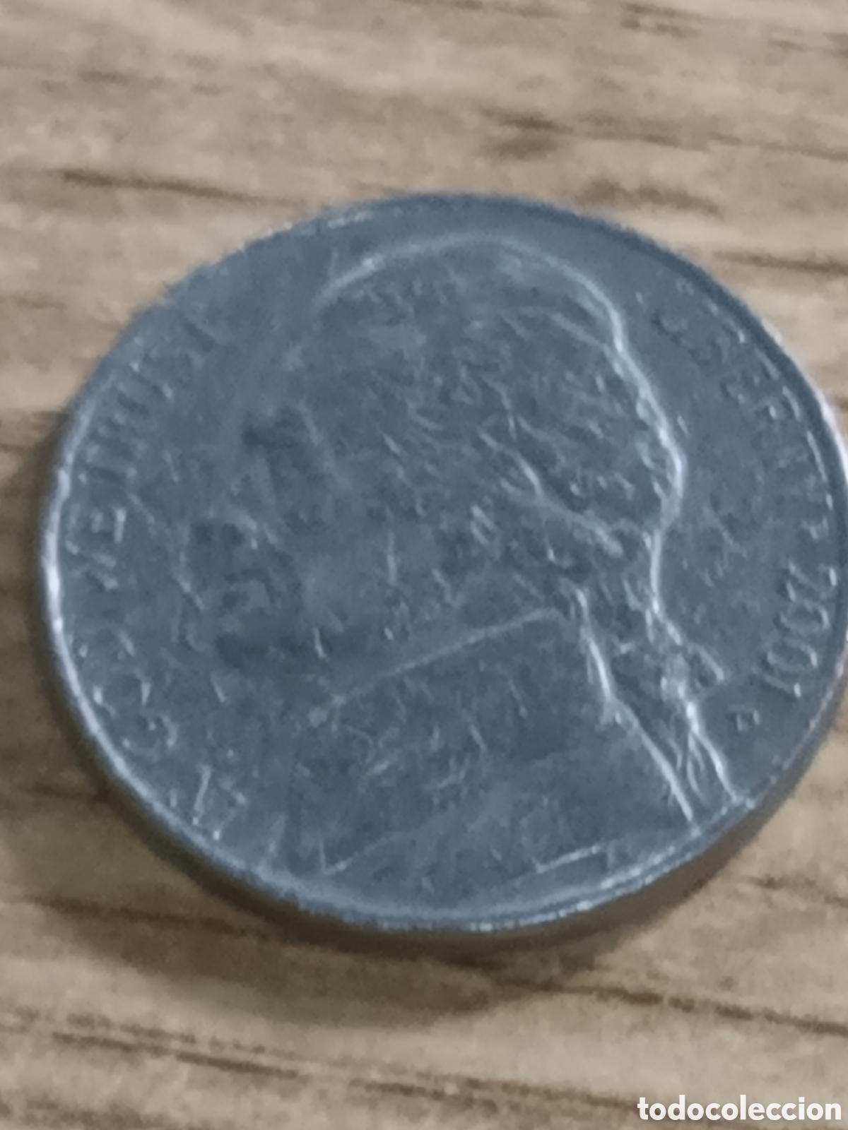 Monedas antiguas de Am&eacute;rica: MONEDA DE 5 CENTAVOS DE ESTADOS UNIDOS A&Ntilde;O 2001
