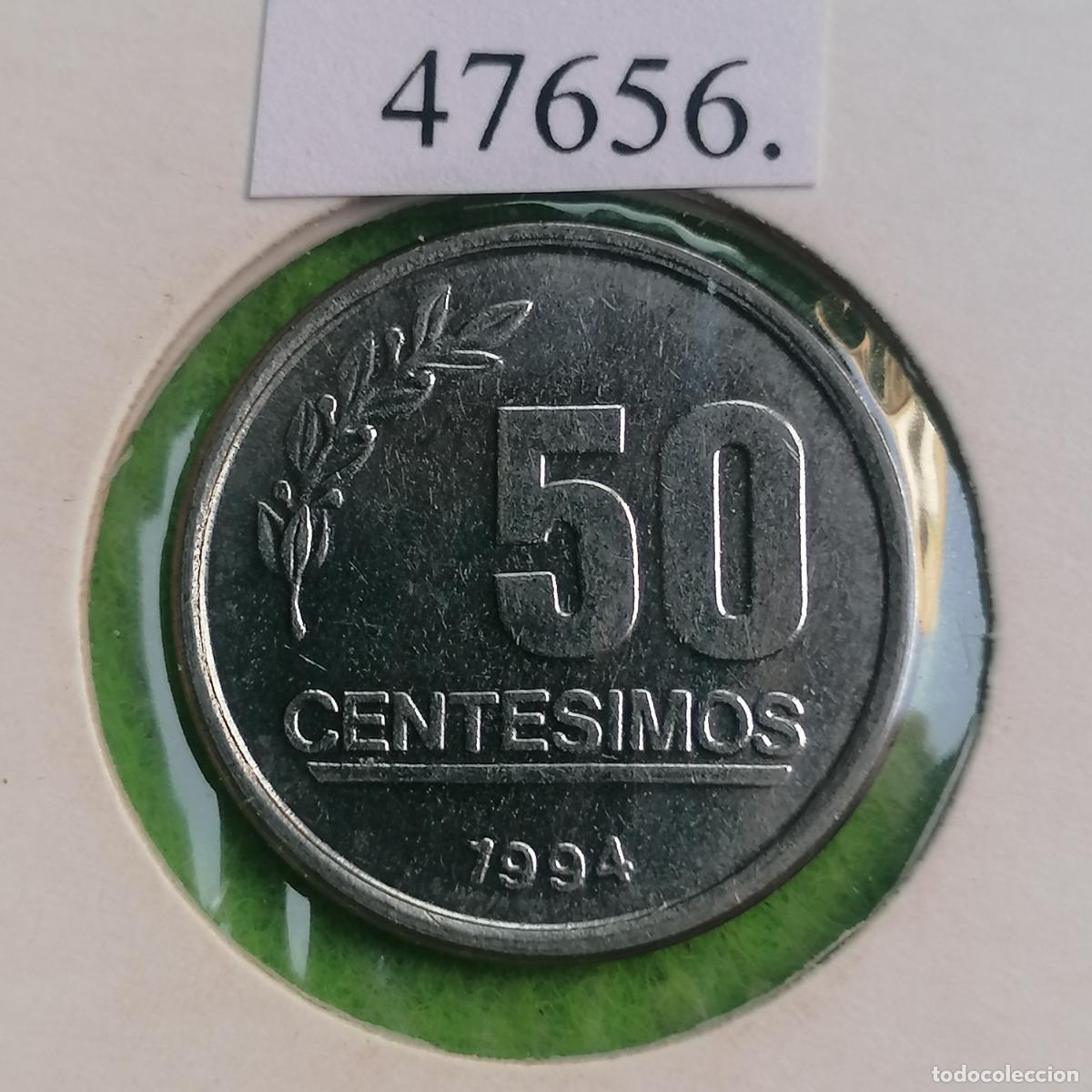 Monedas antiguas de Am&eacute;rica: Uruguay 50 c&eacute;ntimos 1994 - Foto 2