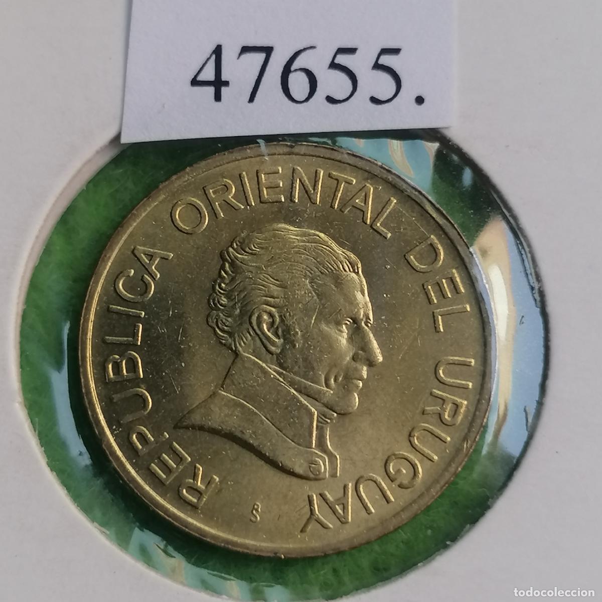 Monedas antiguas de Am&eacute;rica: Uruguay 1 peso 1998, escribe al menos 20 caracteres