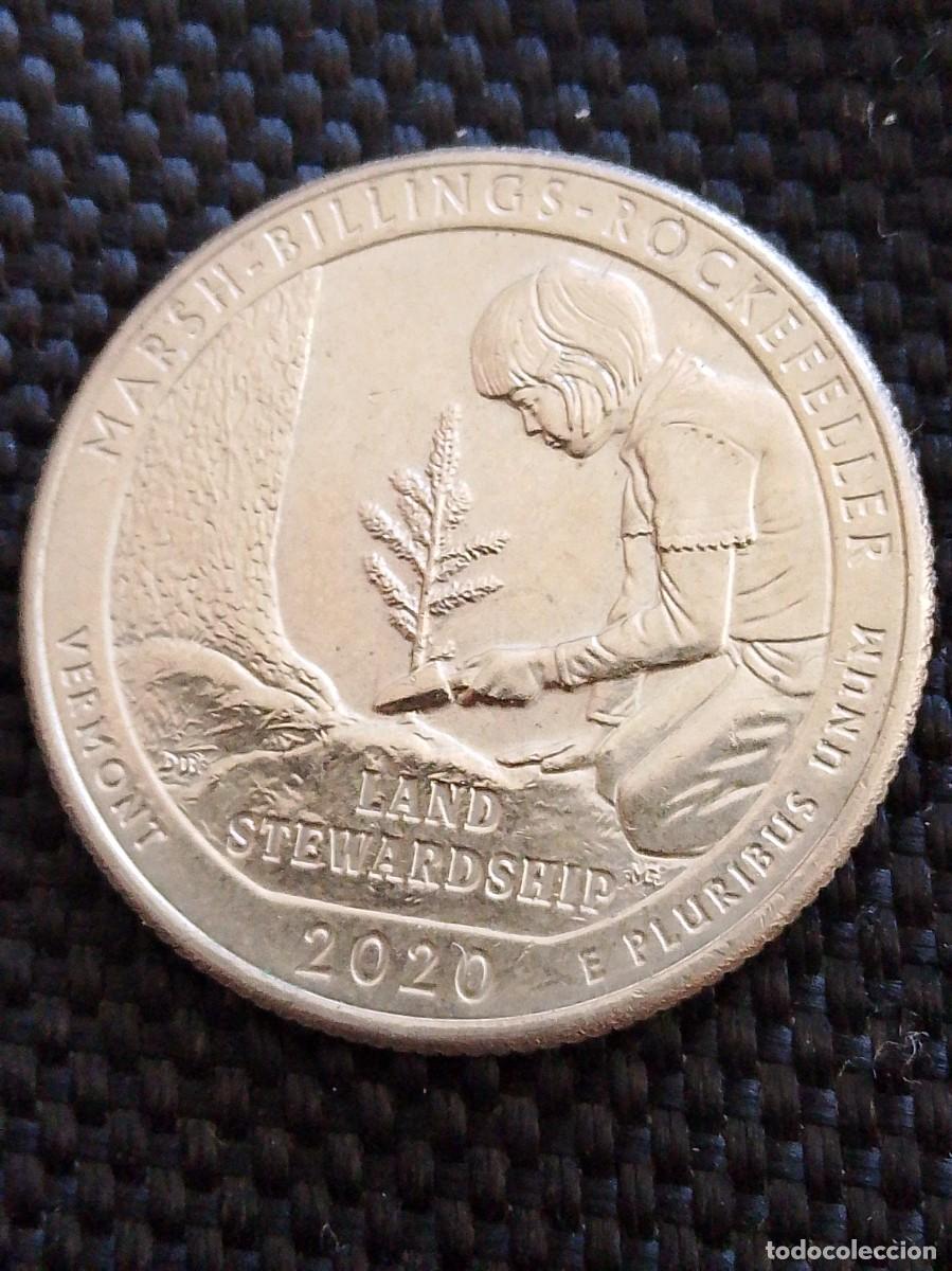 Monedas antiguas de Am&eacute;rica: Moneda de 25 centavos de Estados Unidos 2020