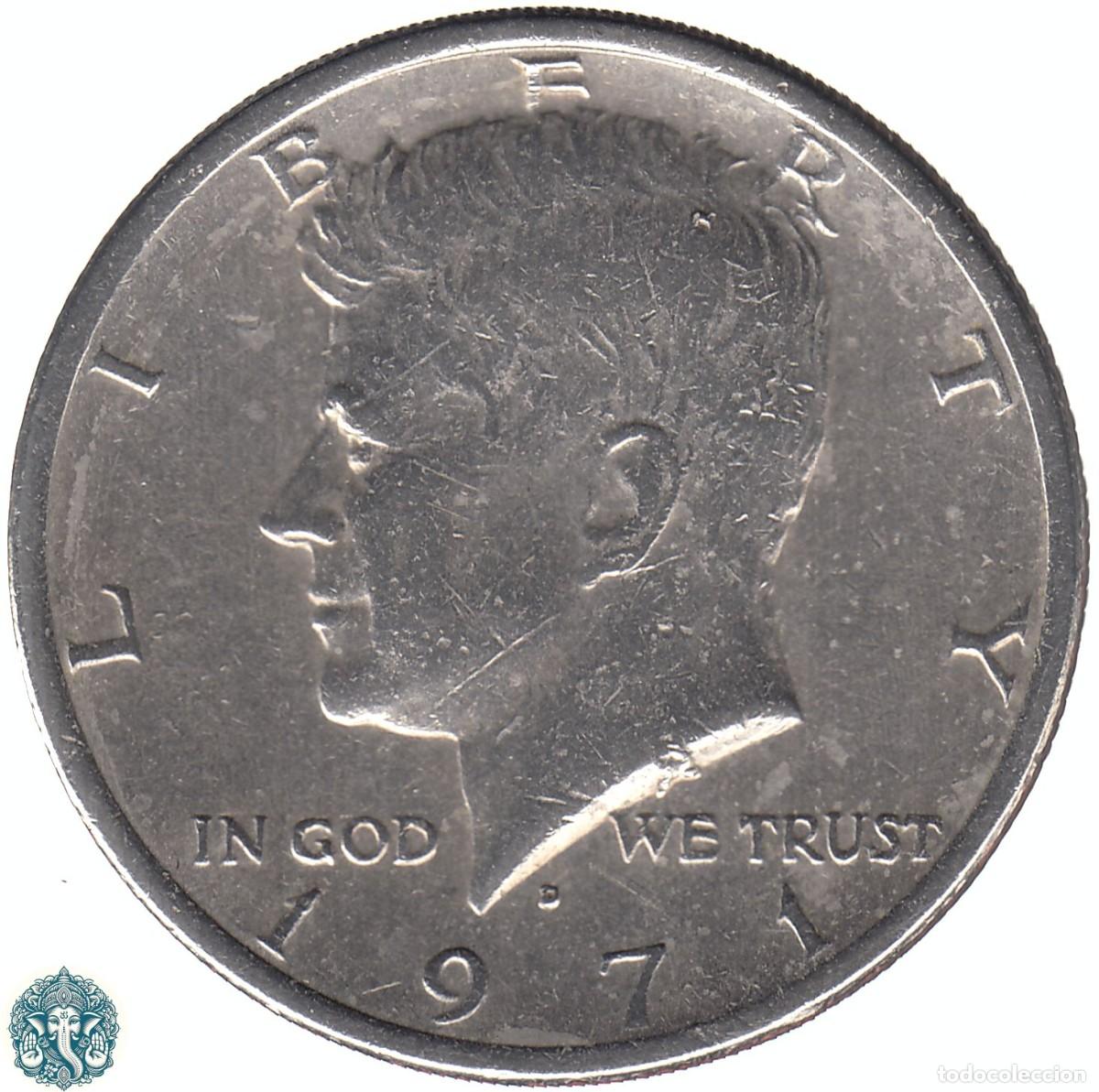 Monedas antiguas de Am&eacute;rica: ESTADOS UNIDOS &frac12; Medio D&oacute;lar Half Dolar 1971 Kennedy Ceca D (Denver) KM#202b