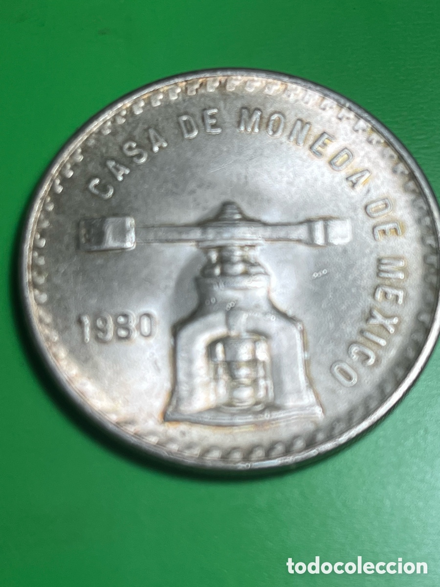 Monedas antiguas de Am&eacute;rica: Mexico. 1 onza troy de plata pura. 1980.