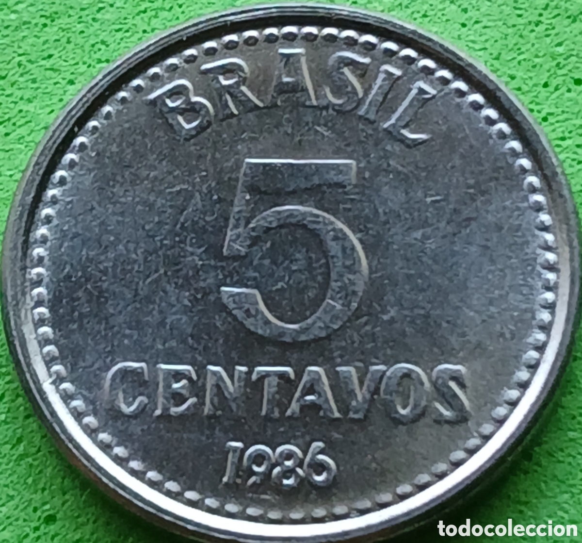 Monedas antiguas de Am&eacute;rica: Brasil 5 centavos 1986 km#601