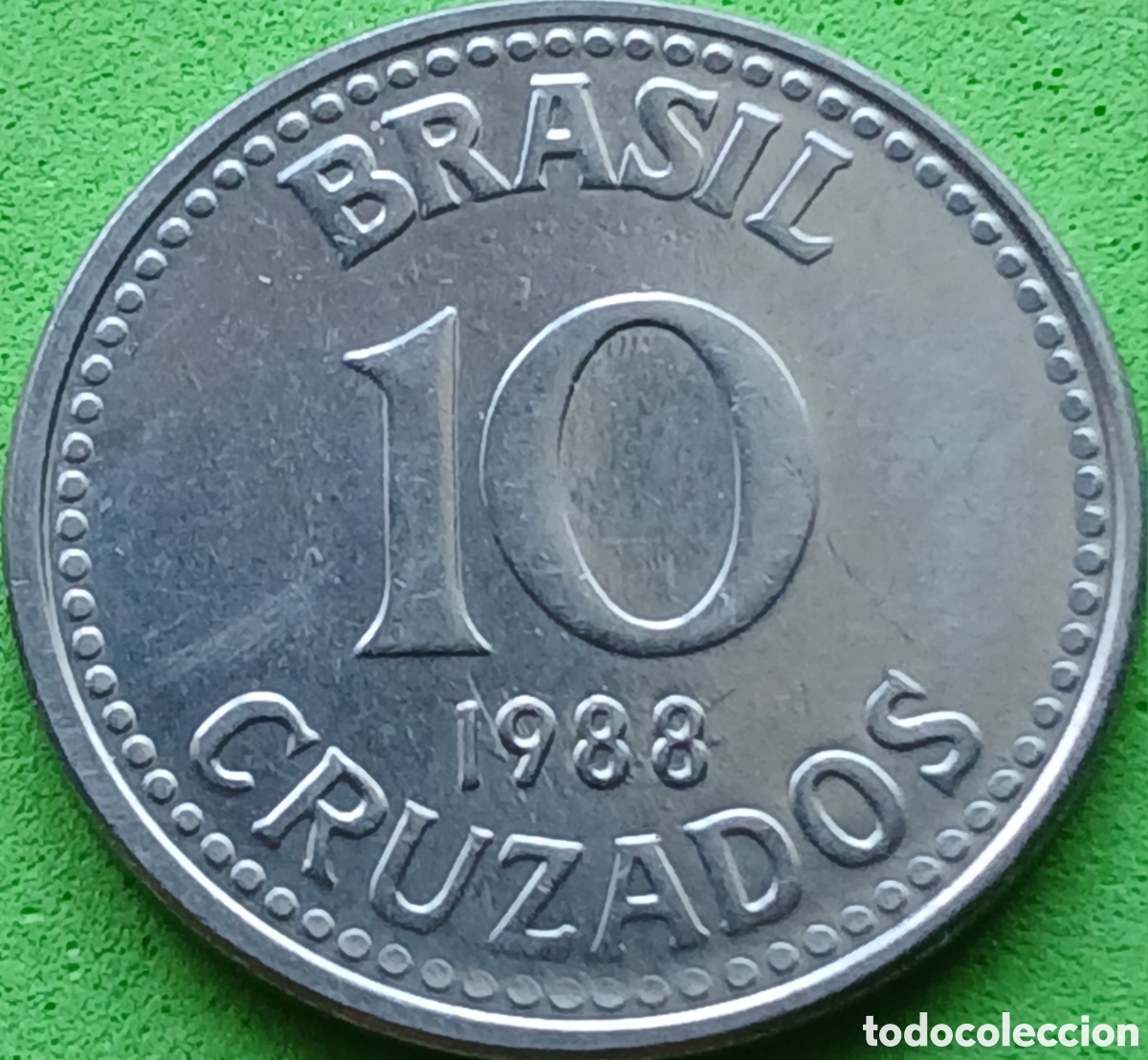 Monedas antiguas de Am&eacute;rica: Brasil 10 cruzados 1988 km#607