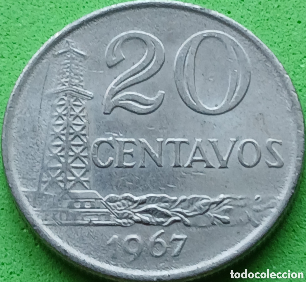 Monedas antiguas de Am&eacute;rica: Brasil 20 centavos 1967 km#579.1