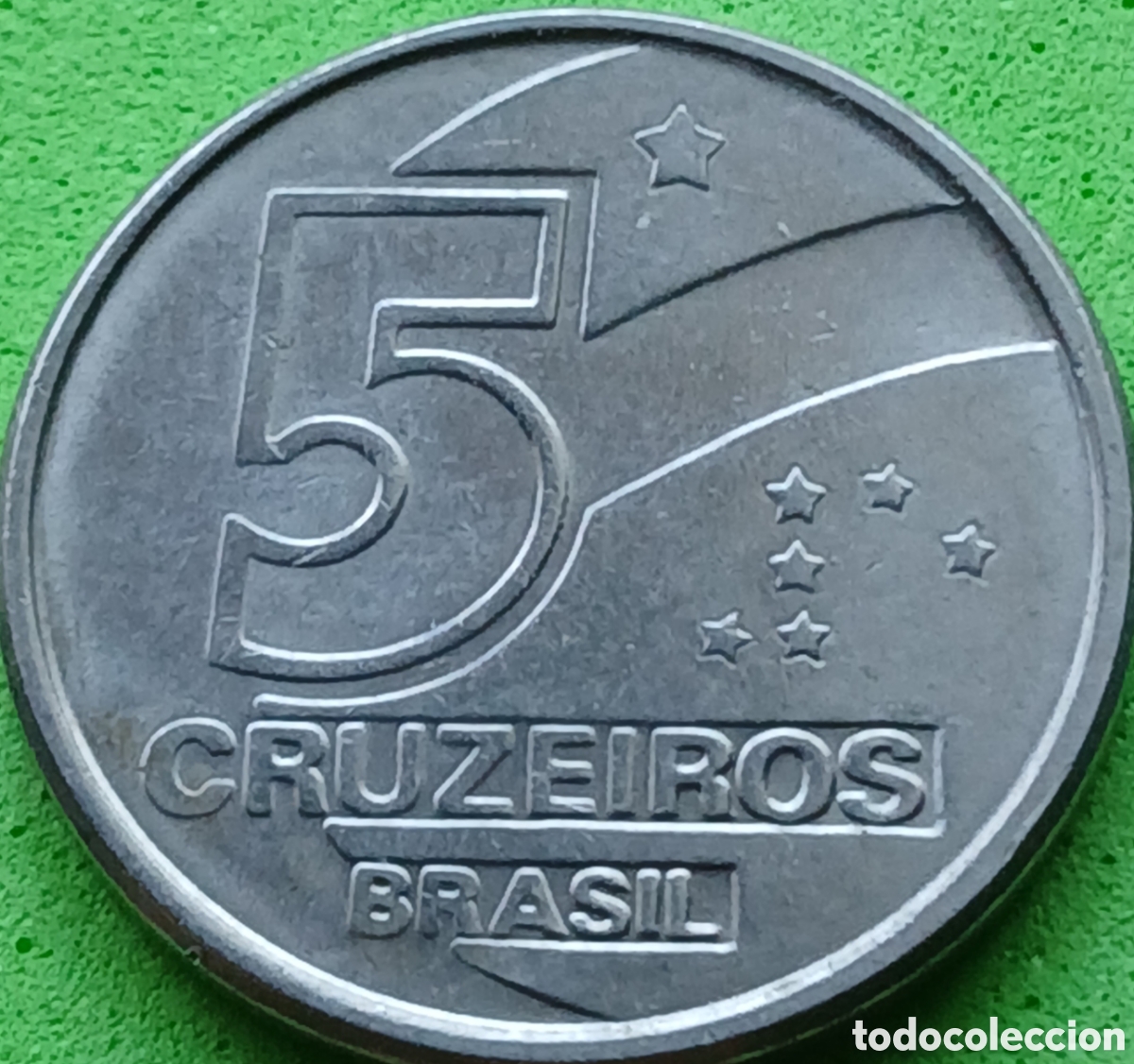 Monedas antiguas de Am&eacute;rica: Brasil 5 cruzeiros 1991 km#618