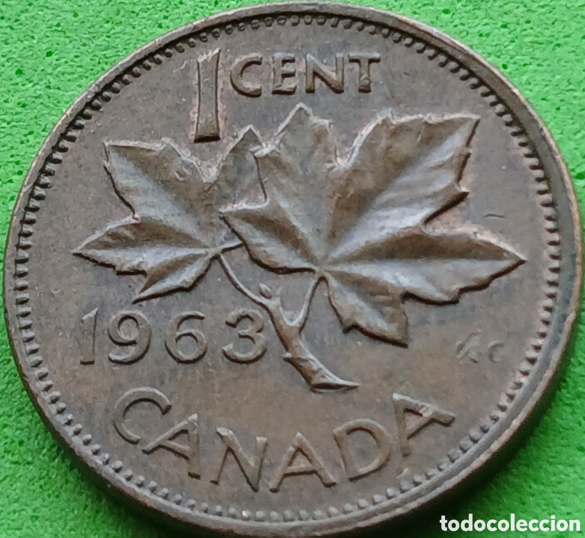 Monedas antiguas de Am&eacute;rica: Canad&aacute; 1 cent 1963 km#49
