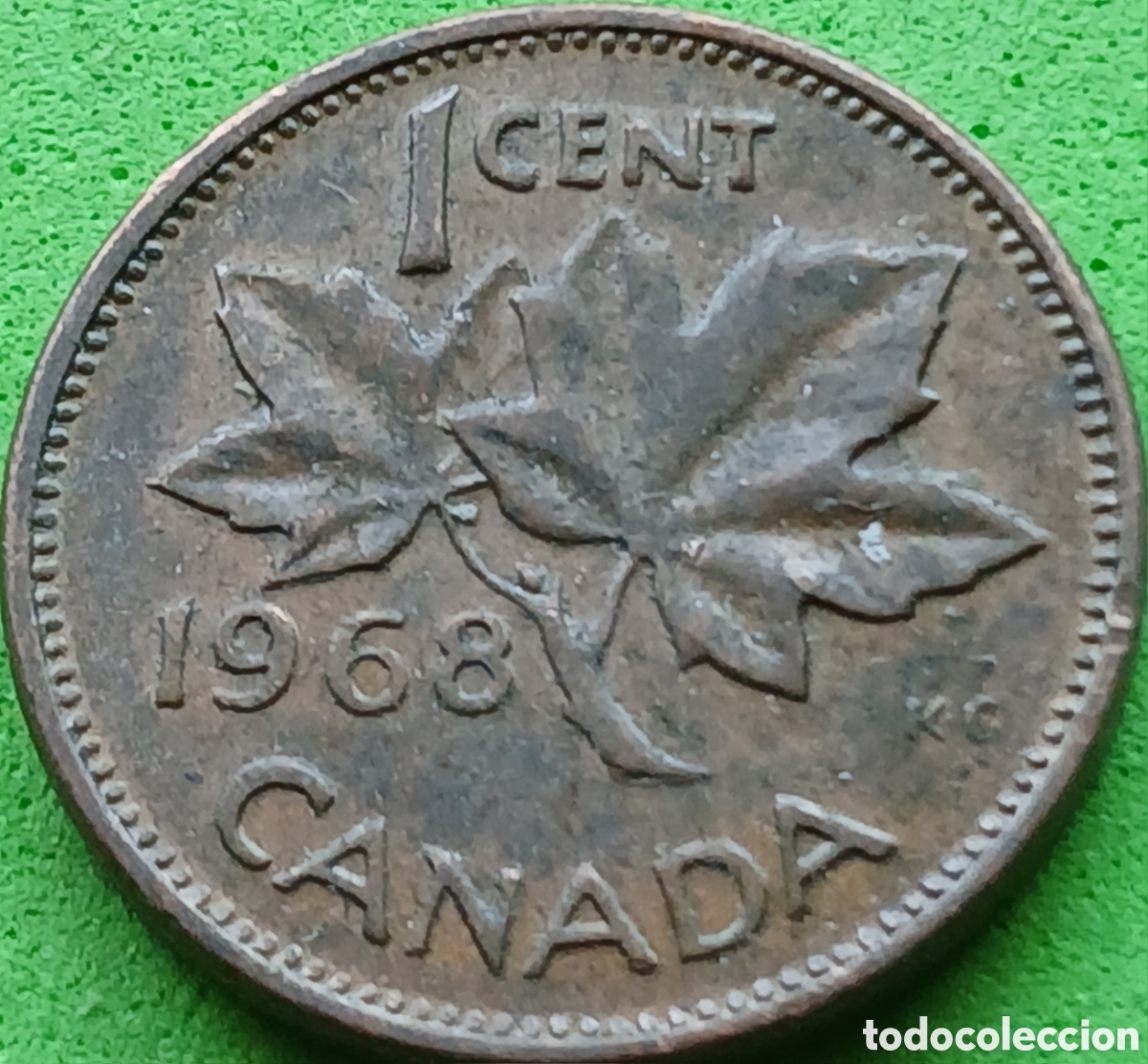 Monedas antiguas de Am&eacute;rica: Canad&aacute; 1 cent 1968 km#59