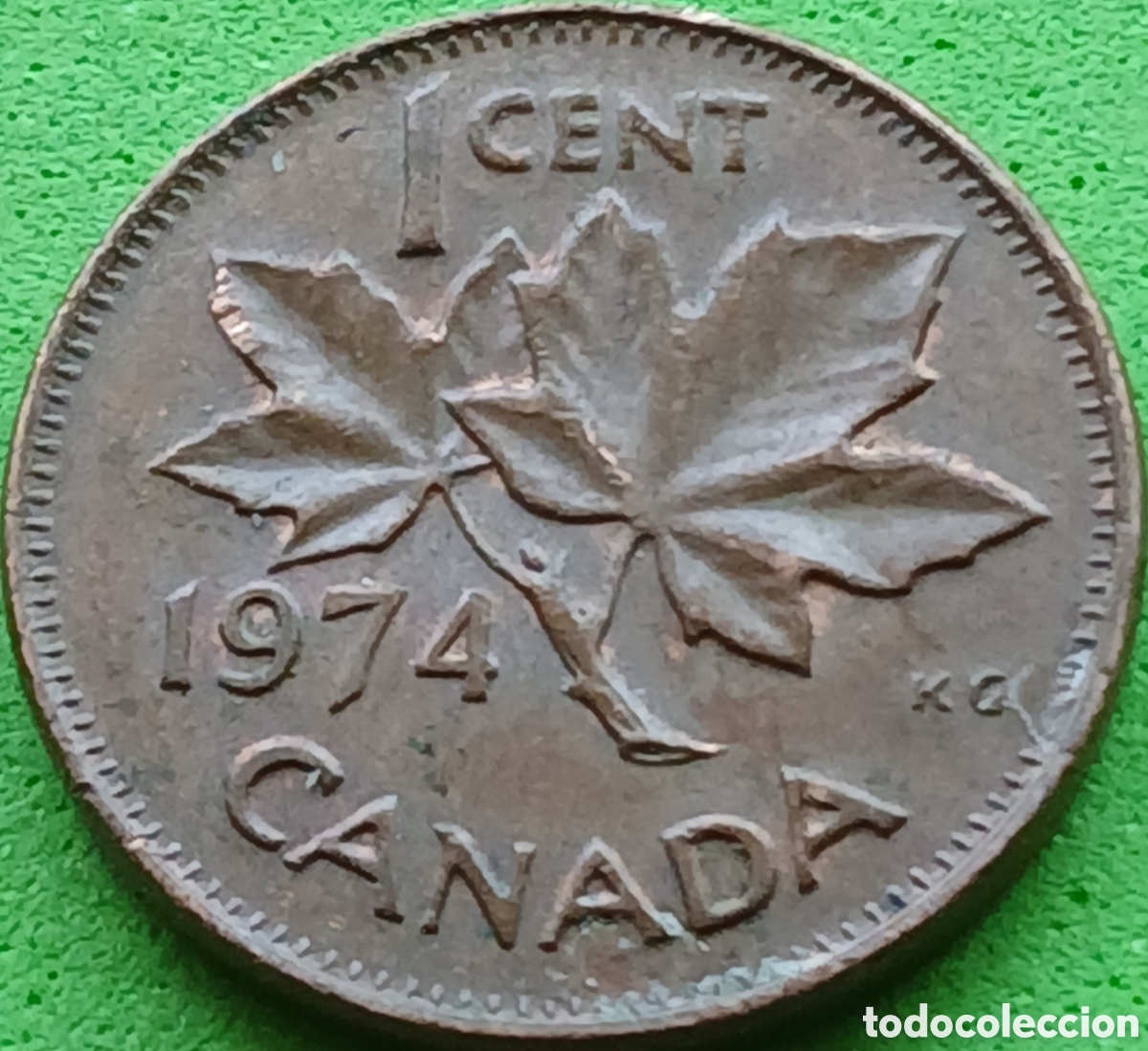 Monedas antiguas de Am&eacute;rica: Canad&aacute; 1 cent 1974 km#59