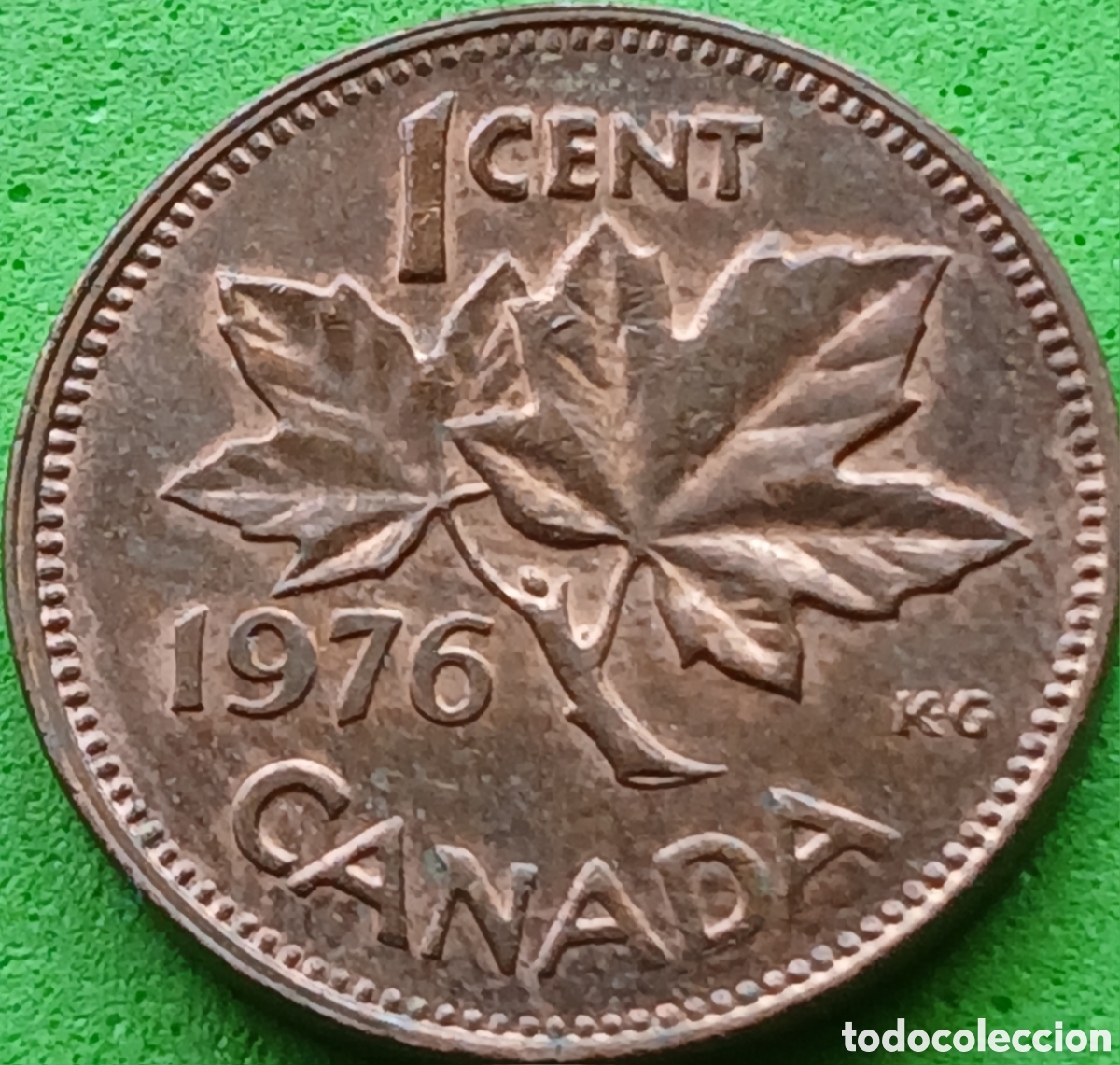 Monedas antiguas de Am&eacute;rica: Canad&aacute; 1 cent 1976 km#59