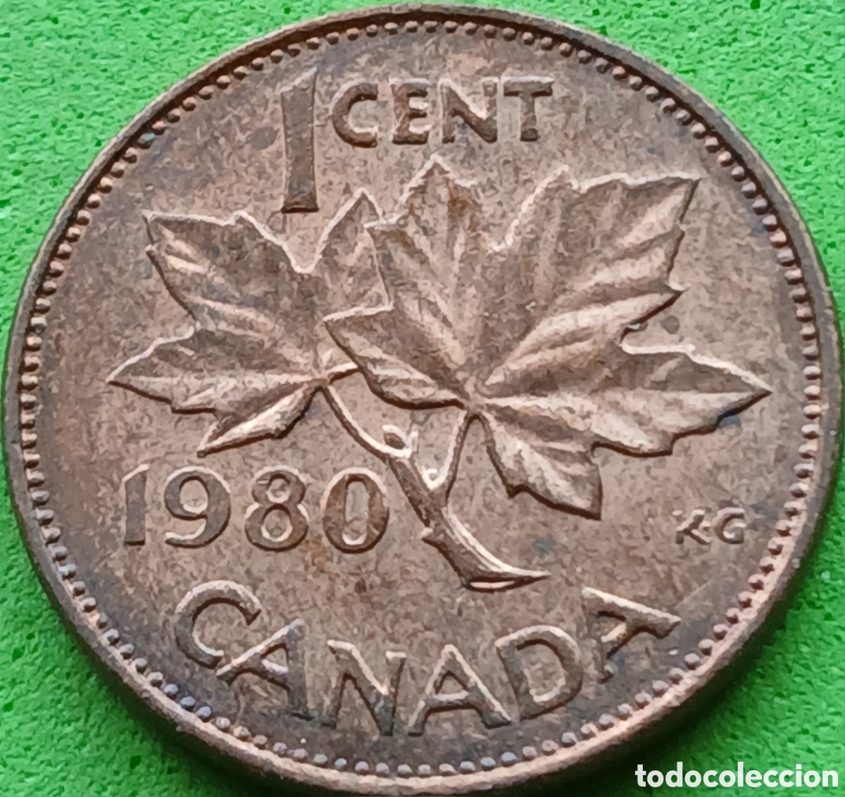 Monedas antiguas de Am&eacute;rica: Canad&aacute; 1 cent 1980 km#127