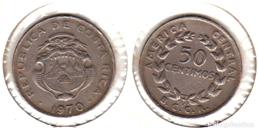 Monedas antiguas de Am&eacute;rica: COSTA RICA - 50 C&Eacute;NTIMOS - 1970 - CUPRO/N&Iacute;QUEL - E.B.C.