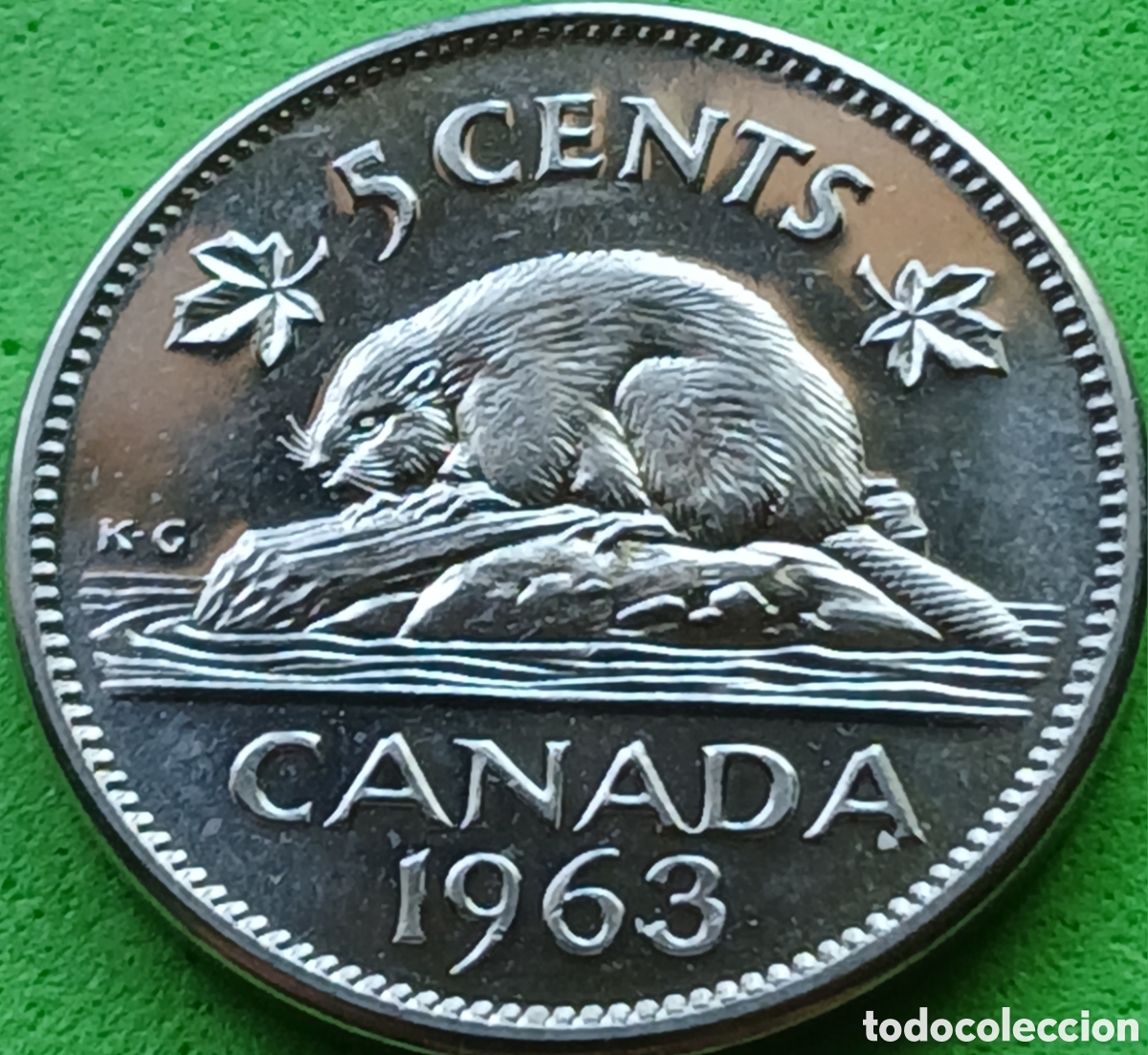 Monedas antiguas de Am&eacute;rica: Canad&aacute; 5 cents 1963 km#57