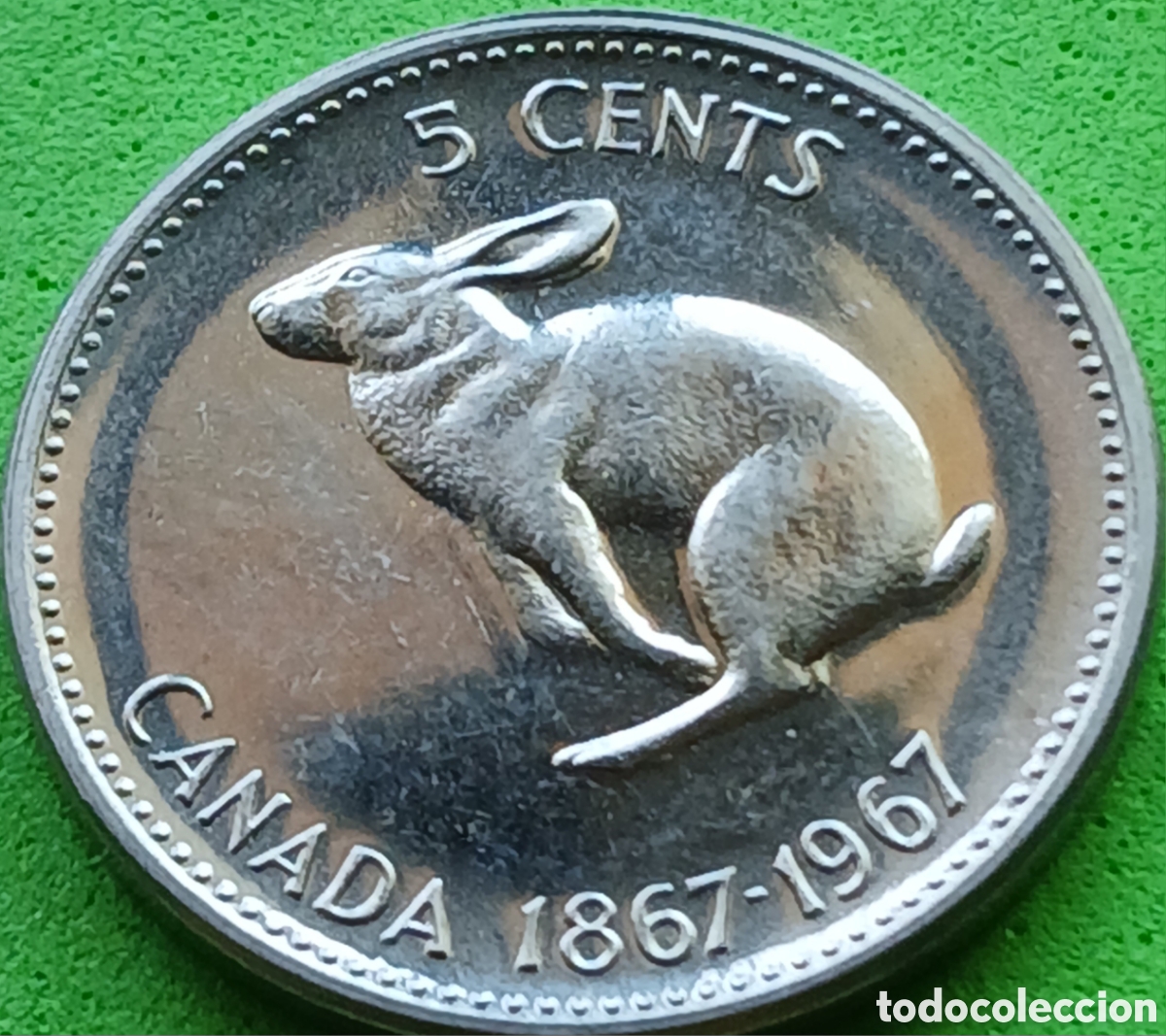 Monedas antiguas de Am&eacute;rica: Canad&aacute; 5 cents 1967 km#66 Confederaci&oacute;n Canadiense