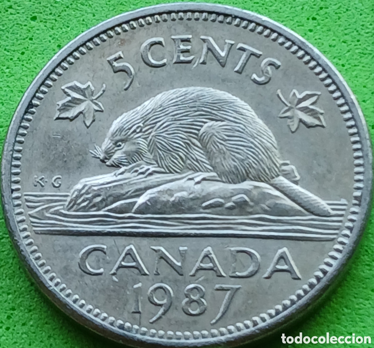 Monedas antiguas de Am&eacute;rica: Canad&aacute; 5 cents 1987 km#60.2a