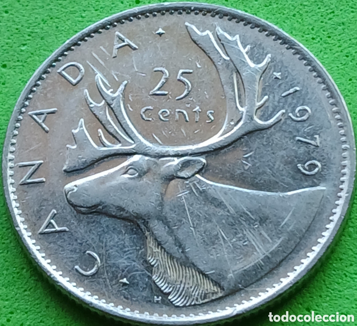 Monedas antiguas de Am&eacute;rica: Canad&aacute; 25 cents 1979 km#74