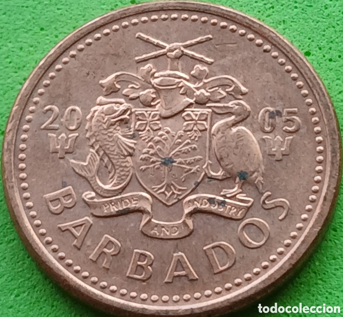 Monedas antiguas de Am&eacute;rica: Barbados one cent 2005 km#10a