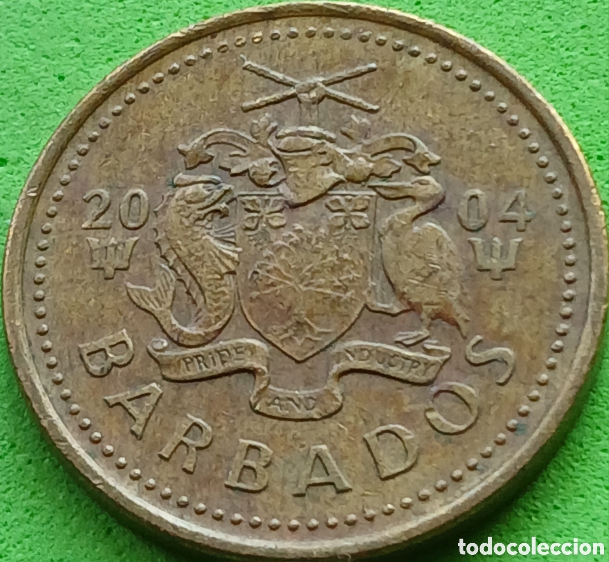 Monedas antiguas de Am&eacute;rica: Barbados five cents 2004 km#11