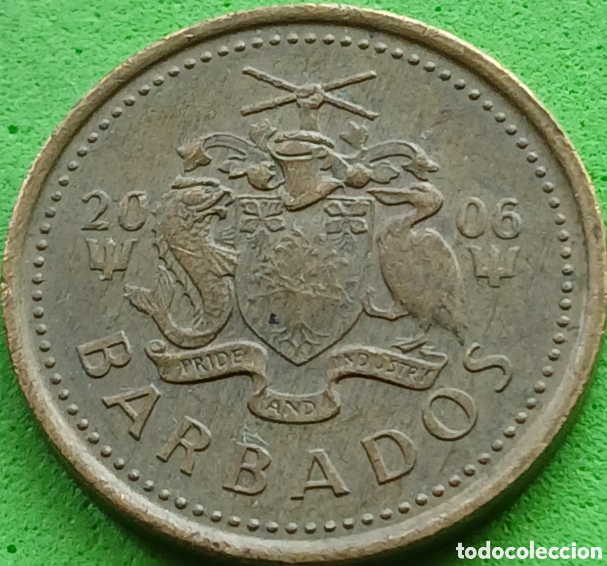 Monedas antiguas de Am&eacute;rica: Barbados five cents 2006 km#11