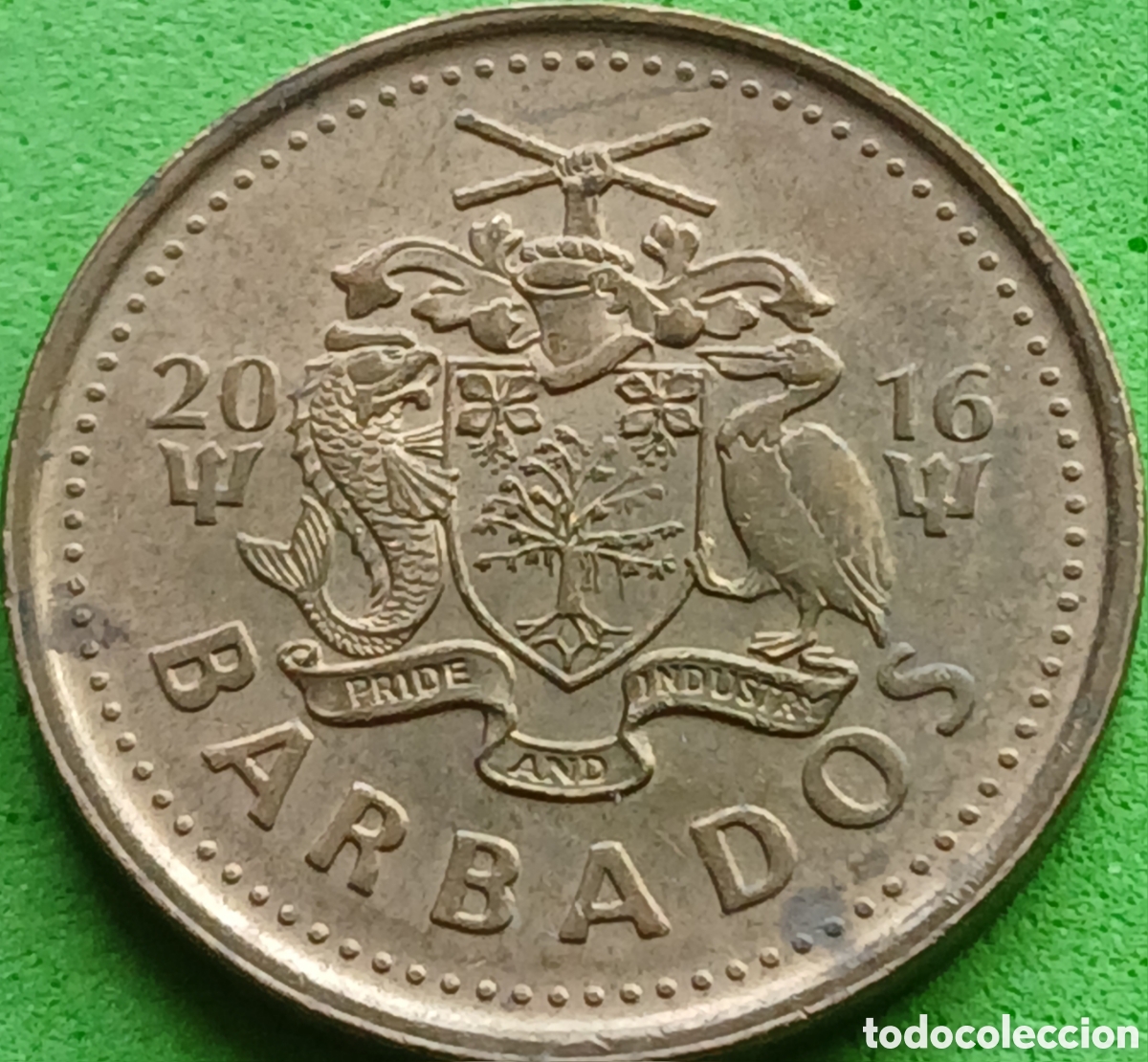 Monedas antiguas de Am&eacute;rica: Barbados five cents 2016 km#11a