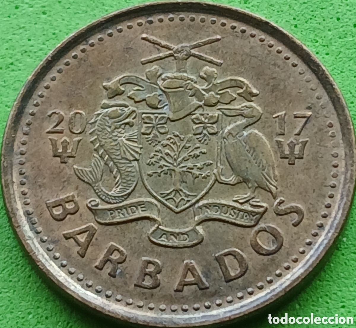 Monedas antiguas de Am&eacute;rica: Barbados five cents 2017 km#11a