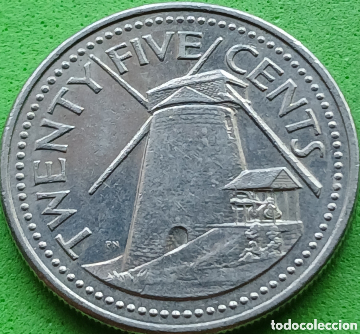 Monedas antiguas de Am&eacute;rica: Barbados 25 cents 2003 km#13