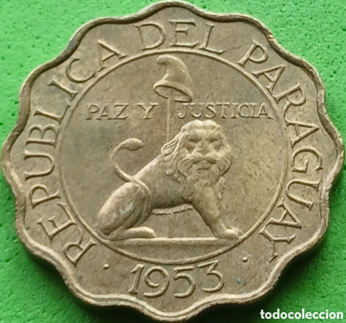 Monedas antiguas de Am&eacute;rica: Paraguay 25 c&eacute;ntimos 1953 km#27