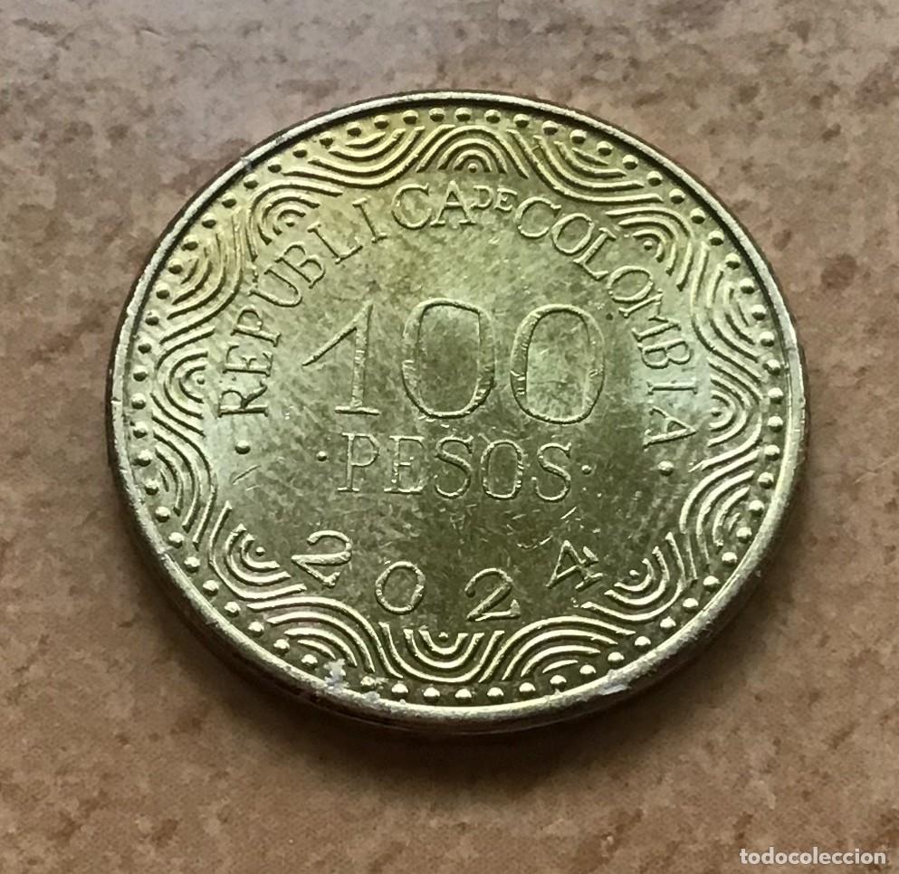 Monedas antiguas de Am&eacute;rica: 100 pesos de Colombia. A&ntilde;o 2024