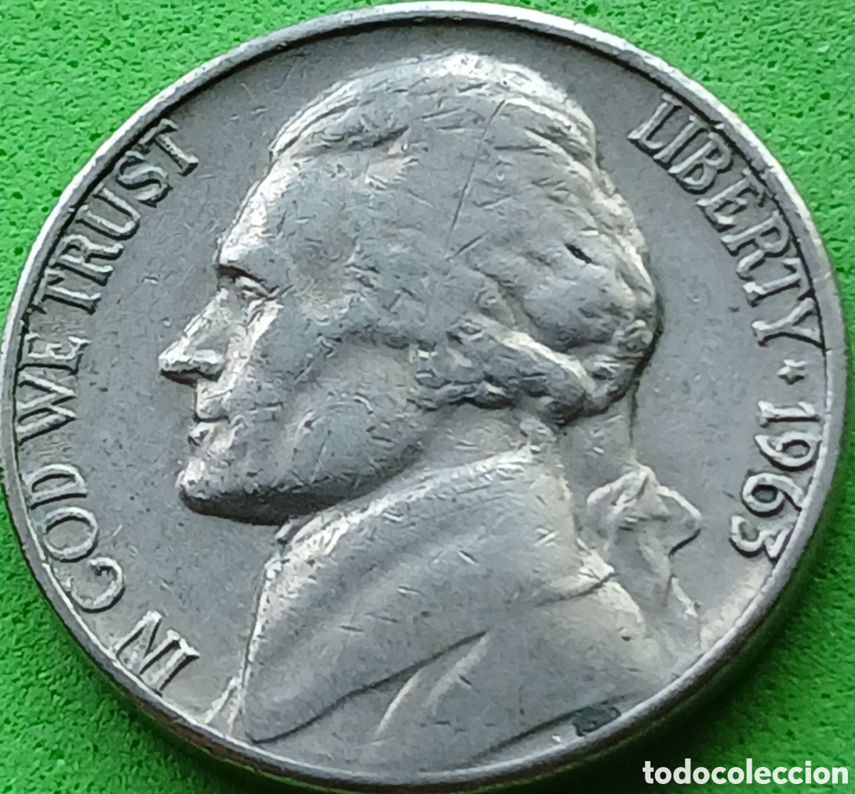Moedas antigas da Am&eacute;rica: USA five cents 1963 D km#A192