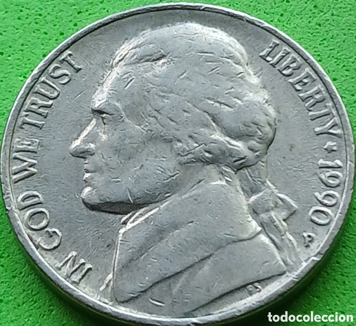 Monnaies anciennes d'Am&eacute;rique: USA five cents 1990 P km#A192
