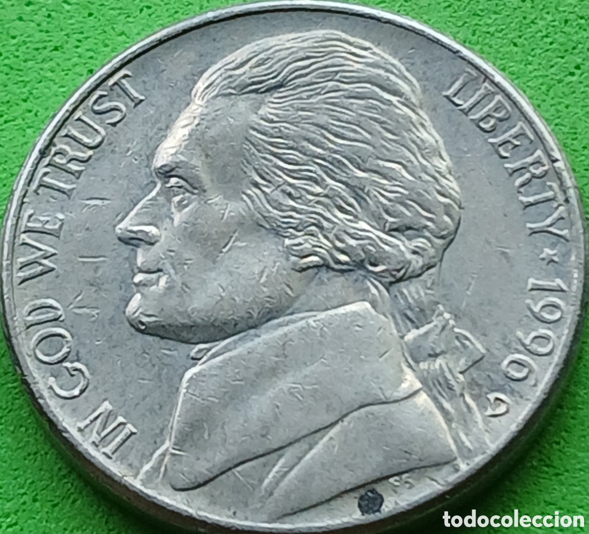 Monedas antiguas de Am&eacute;rica: USA five cents 1996 D km#A192