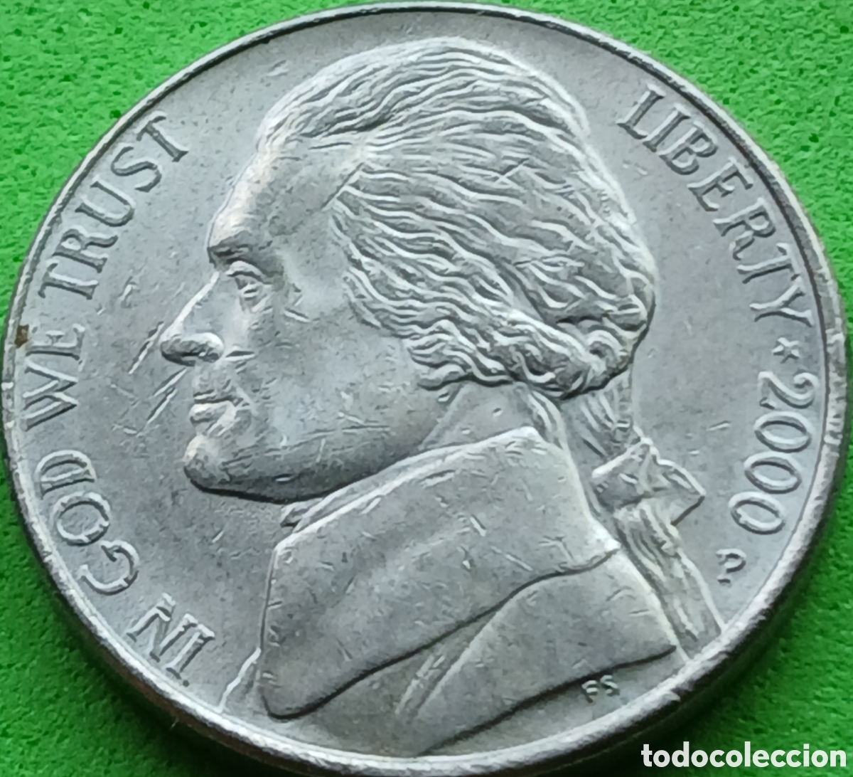 Monedas antiguas de Am&eacute;rica: USA five cents 2000 P km#A192