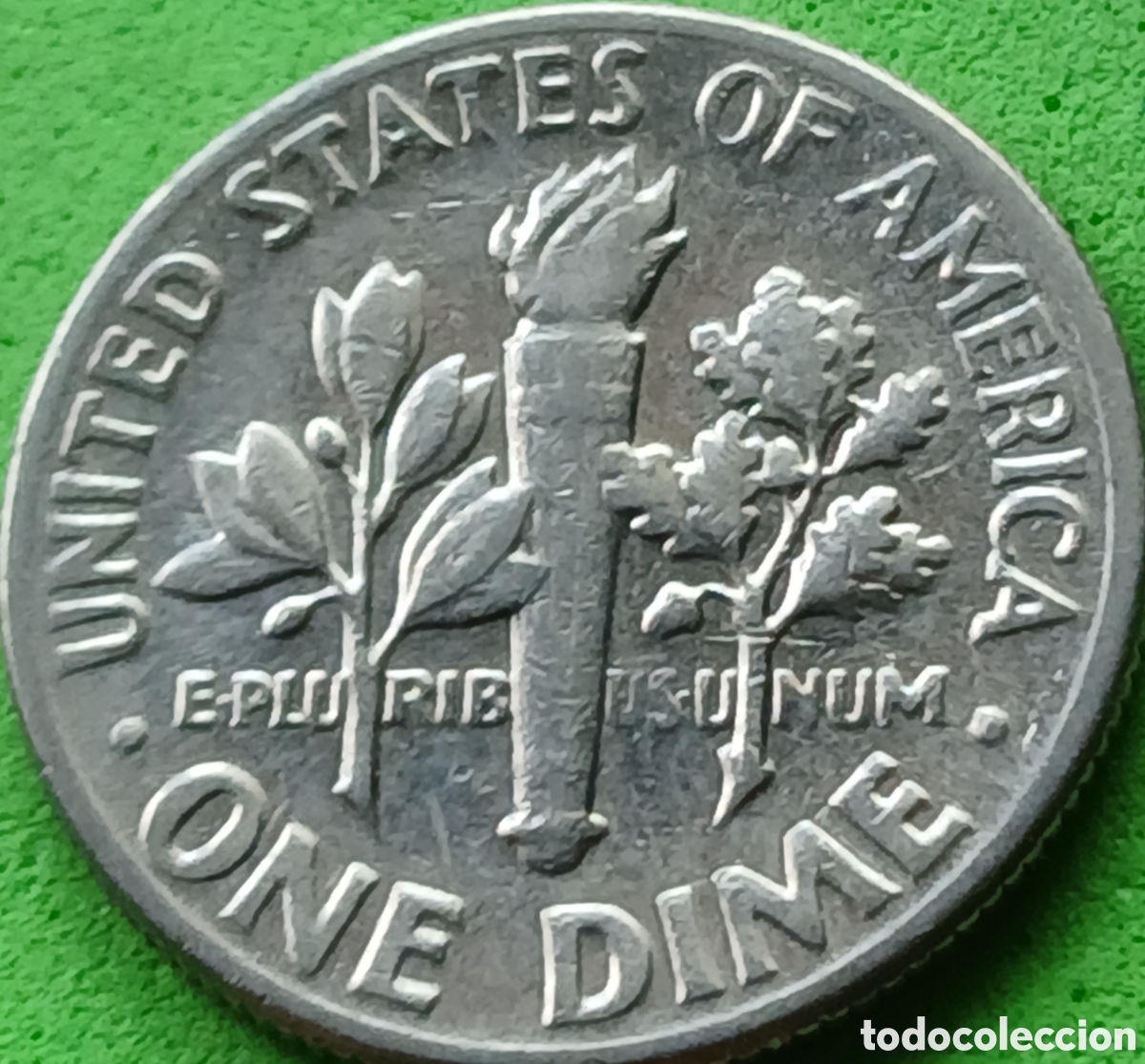 Monedas antiguas de Am&eacute;rica: USA one dime 1975 km#195a sin marca de ceca