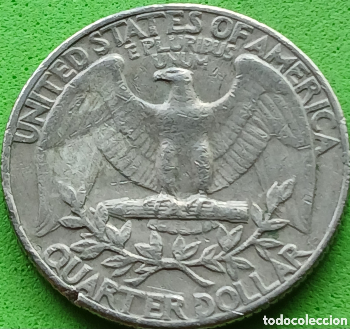 Monedas antiguas de Am&eacute;rica: USA quarter dollar 1973 km#164a sin marca de ceca