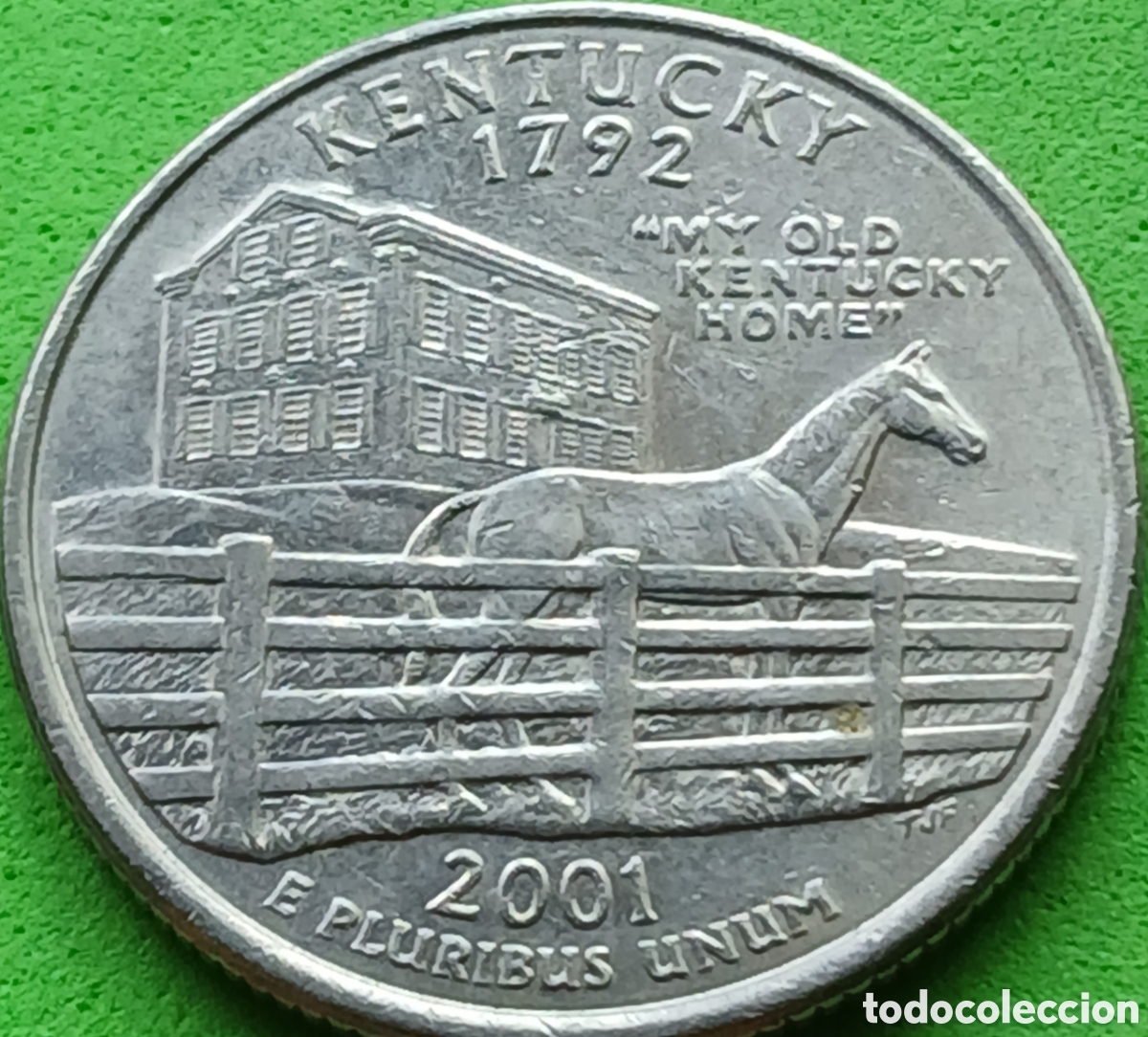 Monedas antiguas de Am&eacute;rica: USA quarter dollar 2001 D km#322 Kentucky