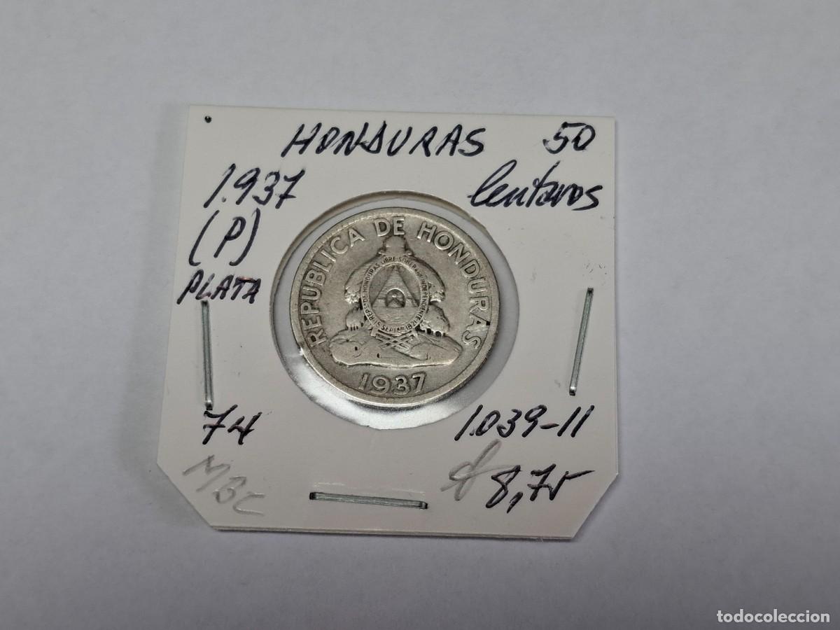 Monedas antiguas de Am&eacute;rica: 50 CENTAVOS de PLATA de 1937 P KM 74 HONDURAS en MBC