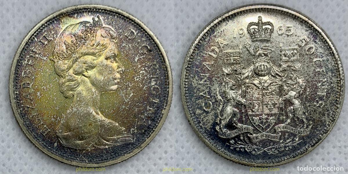 Monedas antiguas de Am&eacute;rica: 2485 CANADA 1965 50 CENTS 1965 CANADA