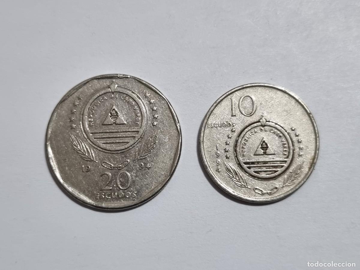 Monedas antiguas de Am&eacute;rica: Antigua Moneda Republica Cabo Verde 20 10 Escudos 1994 Coleccionista