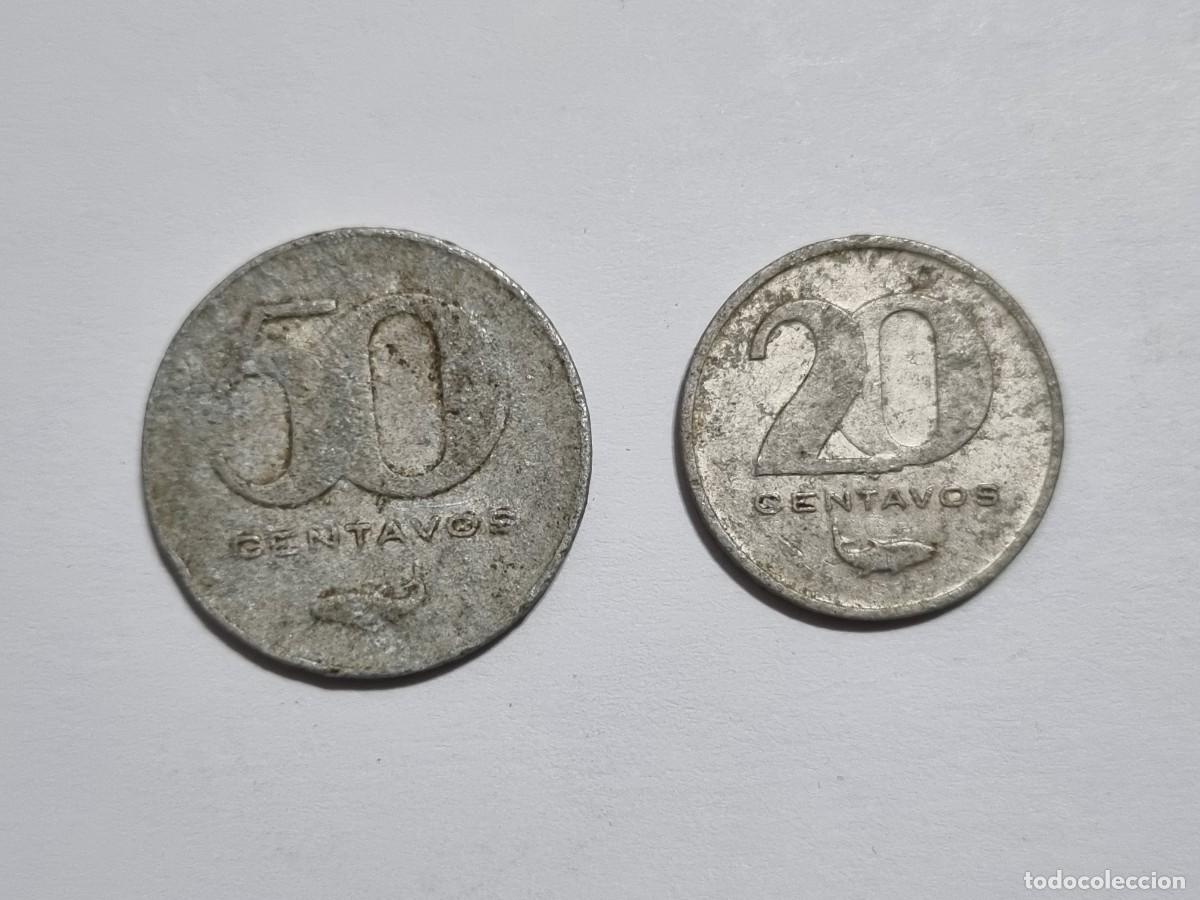 Monedas antiguas de Am&eacute;rica: Antigua Moneda Republica Cabo Verde 50 20 Centavos 1977 Coleccionista
