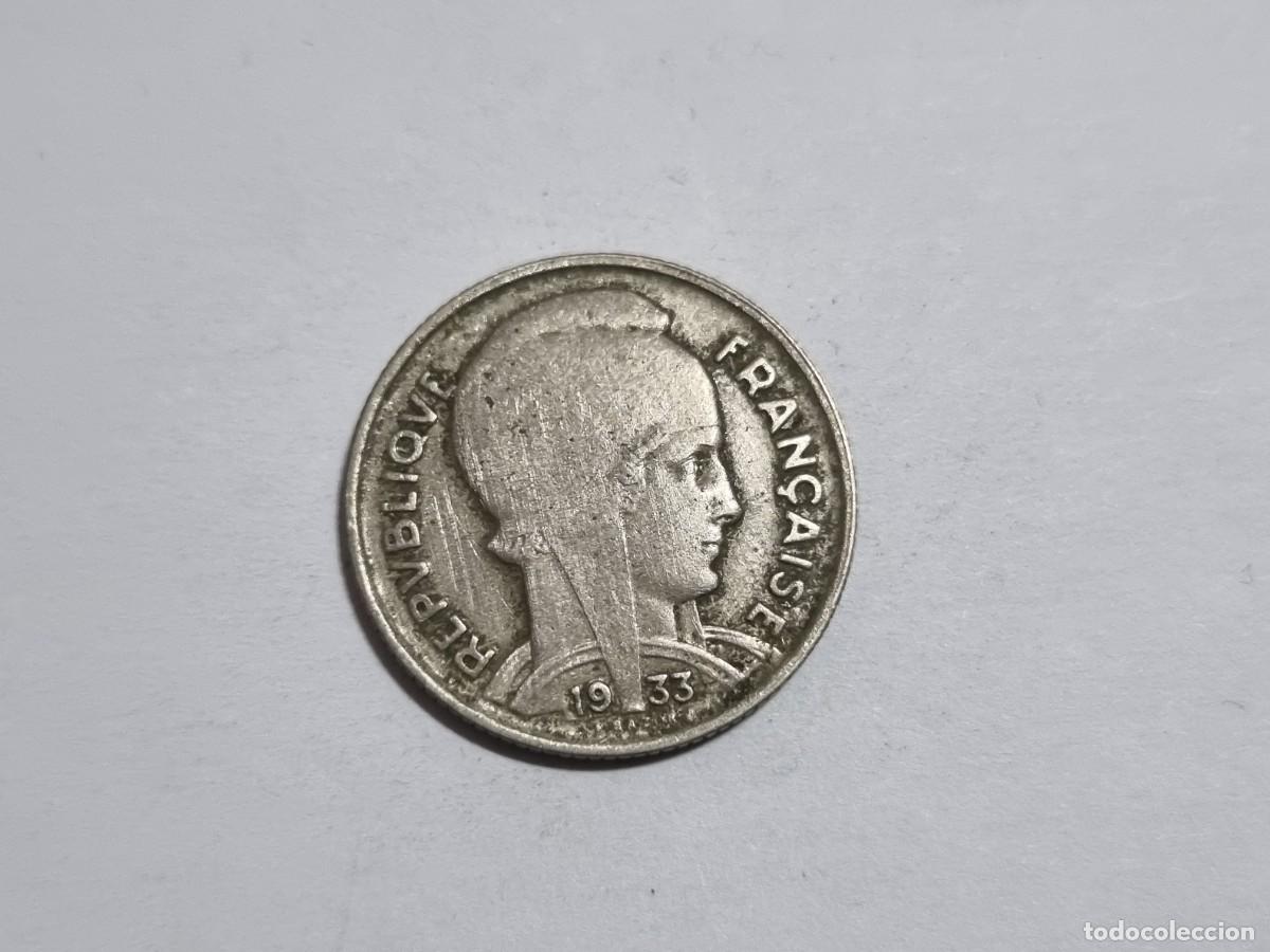 Monedas antiguas de Am&eacute;rica: Antigua Moneda Republica Francesa 1933 Francia 5 Francos Coleccionista