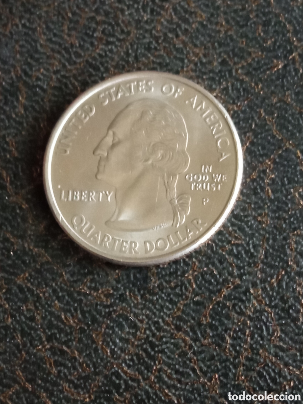 Monedas antiguas de Am&eacute;rica: Moneda de un cuarto de d&oacute;lar del 2000 de Estados Unidos, muy buena conservaci&oacute;n
