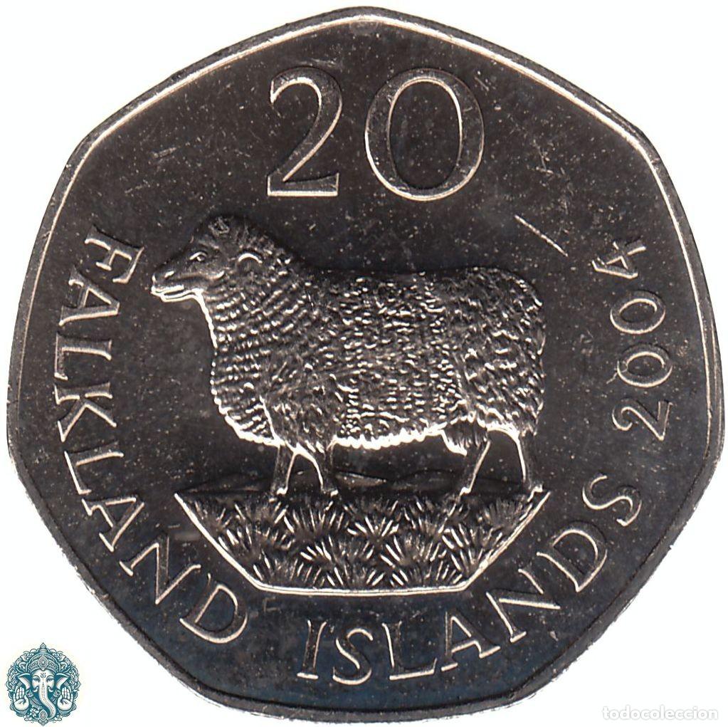 Monedas antiguas de Am&eacute;rica: ISLAS MALVINAS 20 Peniques 1998 Oveja de Malvinas KM#134 FALKLAND