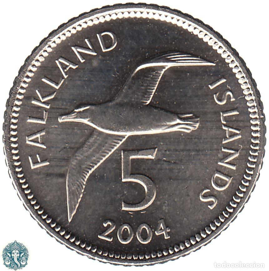 Monedas antiguas de Am&eacute;rica: ISLAS MALVINAS 5 Peniques 2004 Albatros KM#132 FALKLAND