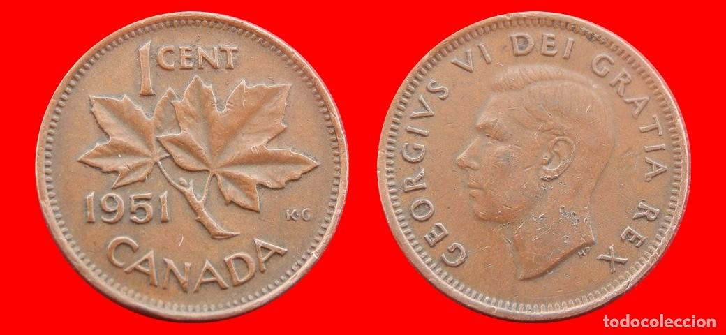 Monedas antiguas de Am&eacute;rica: 1 CENTAVO 1951 CANADA-151643